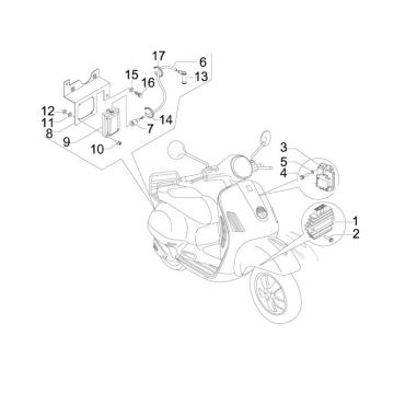 Części elektryczne 2 Vespa Lx 45km 4-suwowy 4-zawór