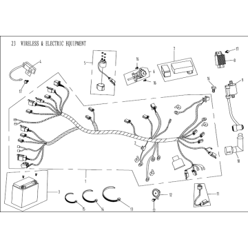 Części elektryczne China Venom biały
