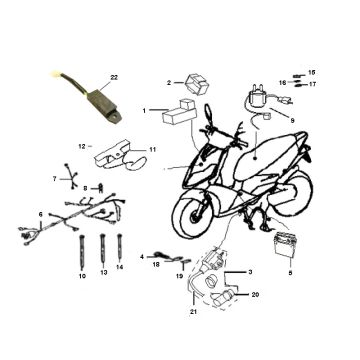 Części elektryczne Generic Ideo czerwony 2007 2-suwowy 25