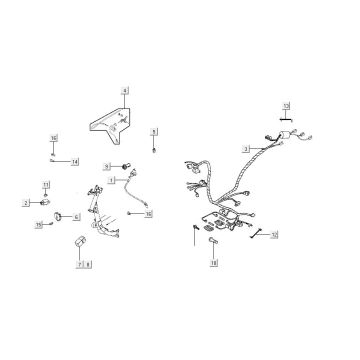 Kymco Carry 4-suwowy wtrysk euro4 połysk czarny-Elektrische delen Kymco Carry 4-takt injectie euro4 glans zwart