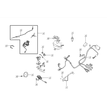 Części elektryczne Kymco VP50i wtrysku euro 4 dąb metalik