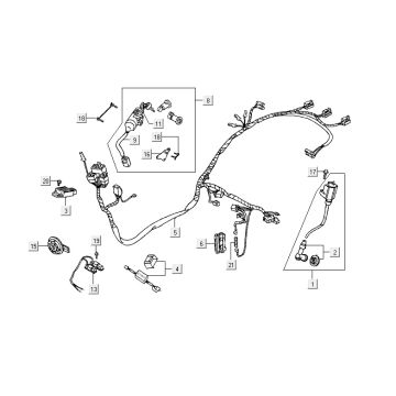 Części elektryczne Kymco ZX 2t ac srebrno-pomarańczowy