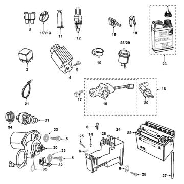 Części elektryczne Peugeot Speedfight 2 AC E2 2-suwowy