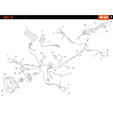 Części elektryczne Rieju MRT SM czarny lim 2010 2-suwowy