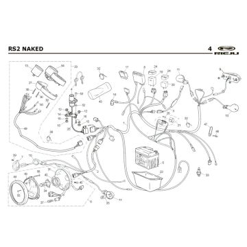 Części elektryczne Rieju Rs2 Naked czarny 2005 2-suwowy