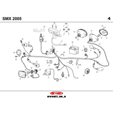 Części elektryczne Rieju SMX niebieski 2006 2-suwowy