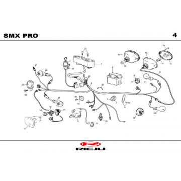 Części elektryczne Rieju SMX pro czarny 2004 2-suwowy