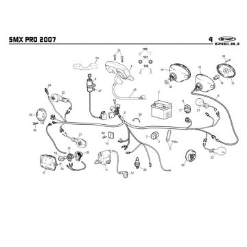 Części elektryczne Rieju SMX pro czarny 2008 2-suwowy