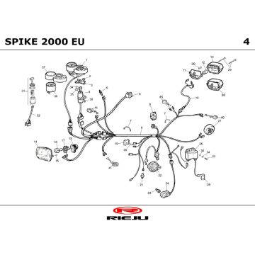 Części elektryczne Rieju Spike sport czarny 2004 2-suwowy