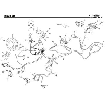 Części elektryczne Rieju Tango pomarańczowy 2009 2-suwowy