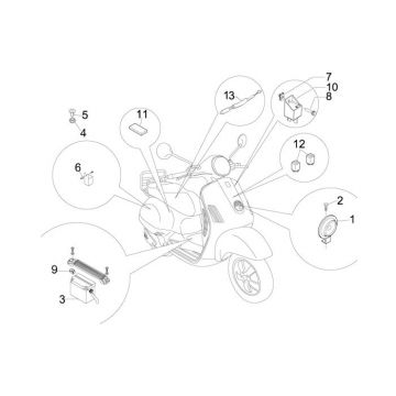 Części elektryczne Vespa Lx 45km 4-suwowy 4-zawór