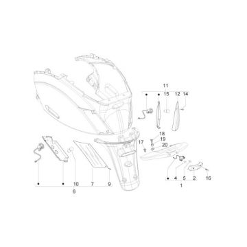 Lampa tylna Piaggio Zip 2000 2-suwowa AC