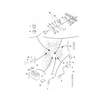 Części elektryczne 2 Yamaha Aerox 2-suwowy 2013