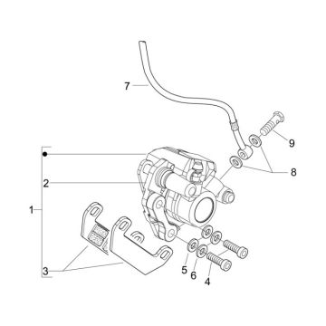 Zacisk hamulcowy Vespa Lx 2-suwowy