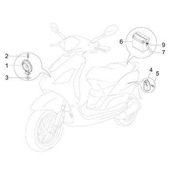 Bateria Piaggio Fly 4-suwowa