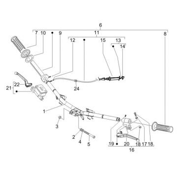 Dźwignia hamulca Piaggio Fly 4-suwowa