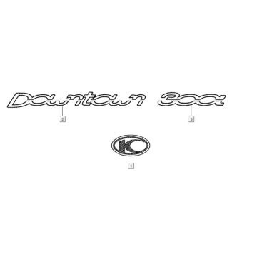 Kalkomanie - Naklejki Kymco Downtown 300i ciemnoszary