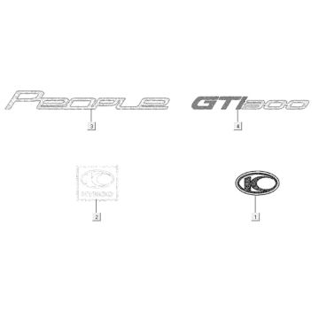 Emblematy - naklejki Kymco Gti 300i