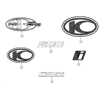 Emblematy - Naklejki Kymco New Dink 200i
