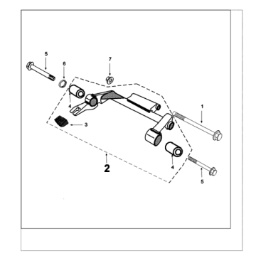 Engine bracket Peugeot Tweet 125 EFI YO N SBC E4 2018-2020