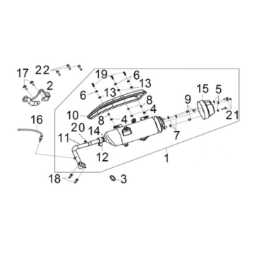 Exh. muffler Sym Joymax Z 125 E4
