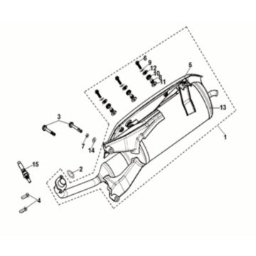 Exhaust muffler Sym Crox 50 E5