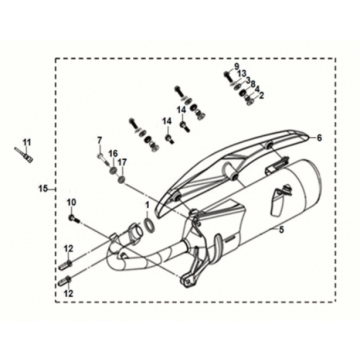 Tłumik wydechowy Sym Mio 50I E5