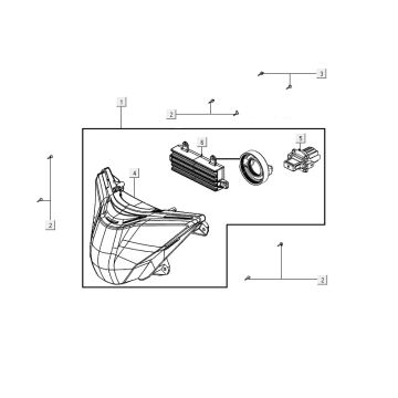 Reflektor Kymco Ludzie S150i E4