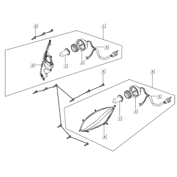 Reflektor Kymco Xciting 500R EVO
