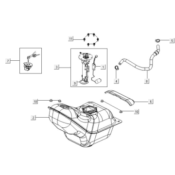 Zbiornik paliwa Kymco New Downtown 125I ABS