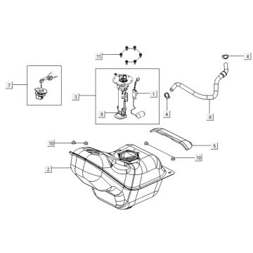Zbiornik paliwa Kymco New Downtown 350I ABS