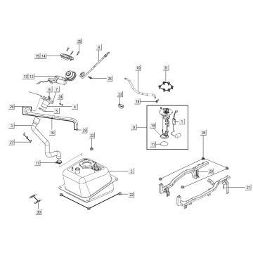 Zbiornik paliwa Kymco Xciting 500R EVO