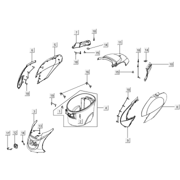 Pudełko kumpla Kymco E-Vitality