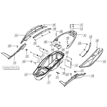 Osłony tylne-Kymco New Downtown 350I ABS
