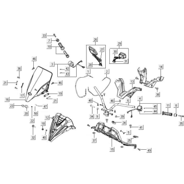 Części układu kierowniczego Kymco New Downtown 125I ABS