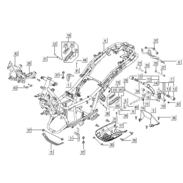 Części ramy Kymco New Downtown 350I ABS
