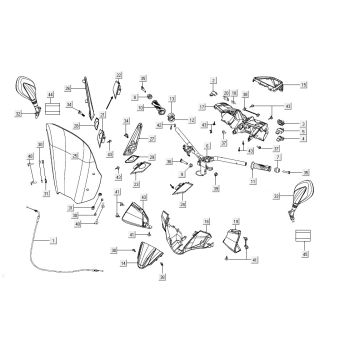 Części układu kierowniczego Kymco People S150i E4