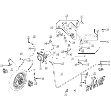 Układ hamulcowy Kymco Xciting 500R EVO