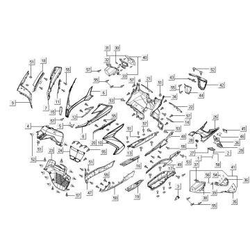 Pokrycie przedniego centrum Kymco New Downtown 350I ABS