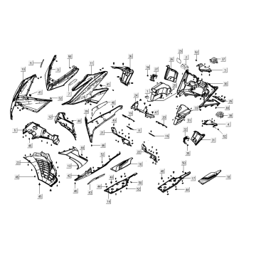 Pokrywa przednia części Kymco AK550i Matt brąz