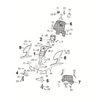 Fairing front Peugeot Speedfight 4 50i E5