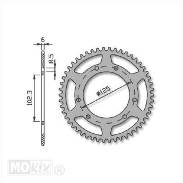Zębatka tylna Derbi DRD racing R50 420 50t IGM