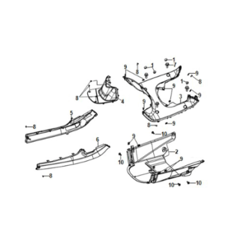 Panel podłogowy - pokrywa boczna Sym E-Fiddle Slate Blue (GY7547UL)