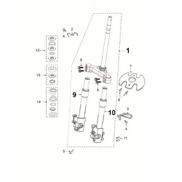 Fork steering Peugeot Speedfight 4 50i E5