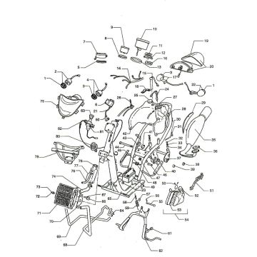 Ramka - Elektra Beta Ycon LC żółty 2001 2-suwowy