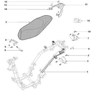 Ramka - Siodełko Peugeot Tweet 4-suwowy