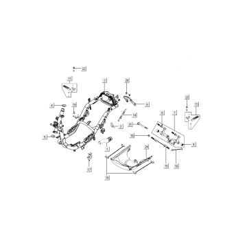 Ramka - akcesoria Kymco New Sento 4-suwowy 50i czarny