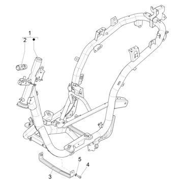 Piaggio Medley 125 ABS E5 2021-2022 podwozie i rama (EMEA)