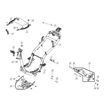 części ramy AGILITY CITY 16 4T 125