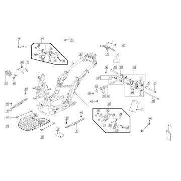 Części ramy Kymco Gti 300i